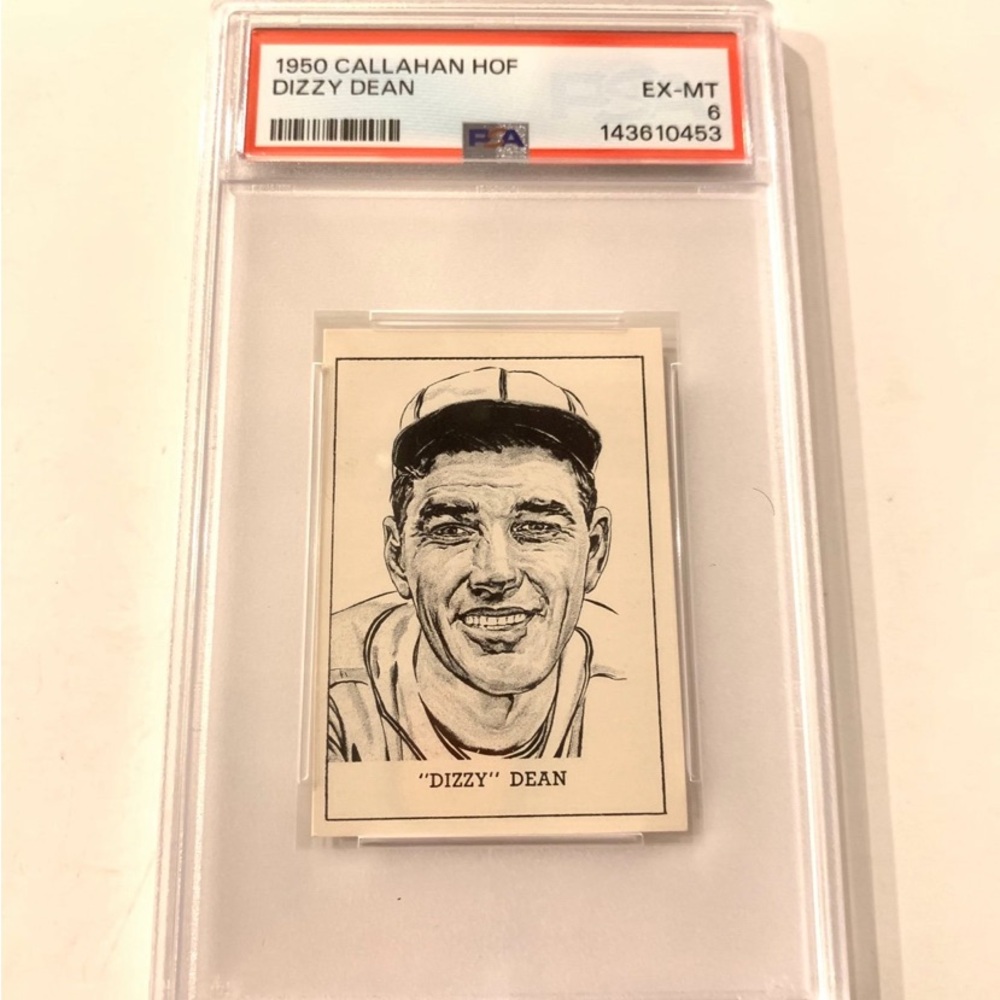 1950 Callahan HOF DIZZY DEAN EX-MT 6 PSA Graded